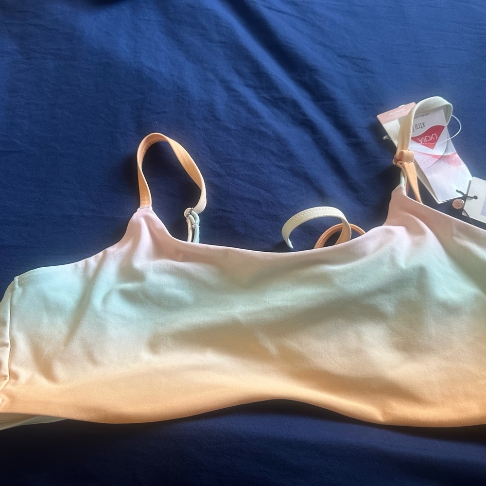Elegant Peach and Mint Gradient Bralette